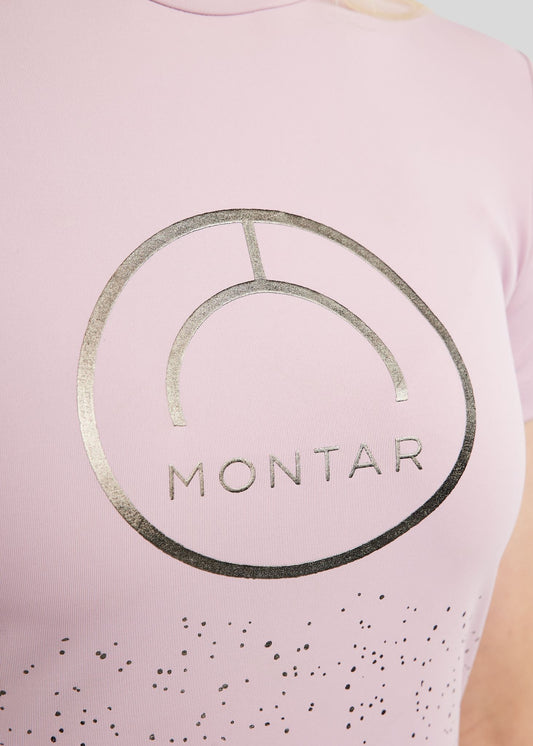 MiCille camiseta con champagne print - Cheeky Pink