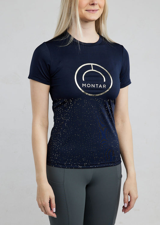 MoCille camiseta con champagne print - Navy