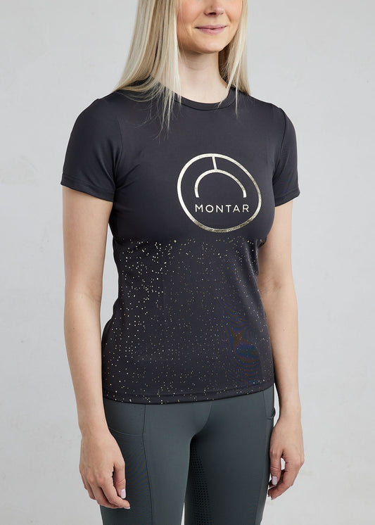 MoCille camiseta con champagne print - Slate Grey