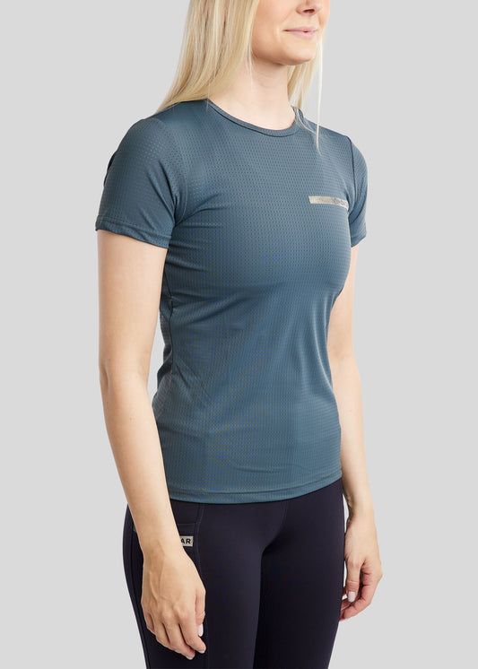 MoTilley Camiseta laser cut Ligera, Transpirable y Estilo Deportivo - Dark Slate