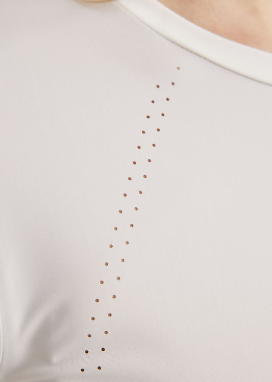 MoZike Refined camiseta laser cut - Blanco
