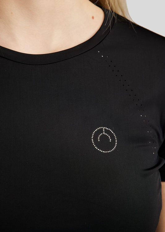 MoZike Refined camiseta laser cut - Negro
