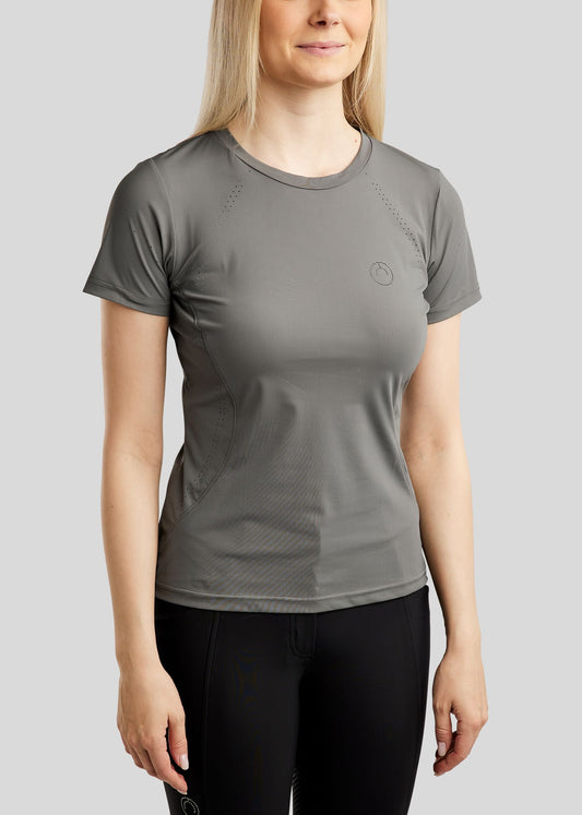 MoZike Refined camiseta laser cut - Gris