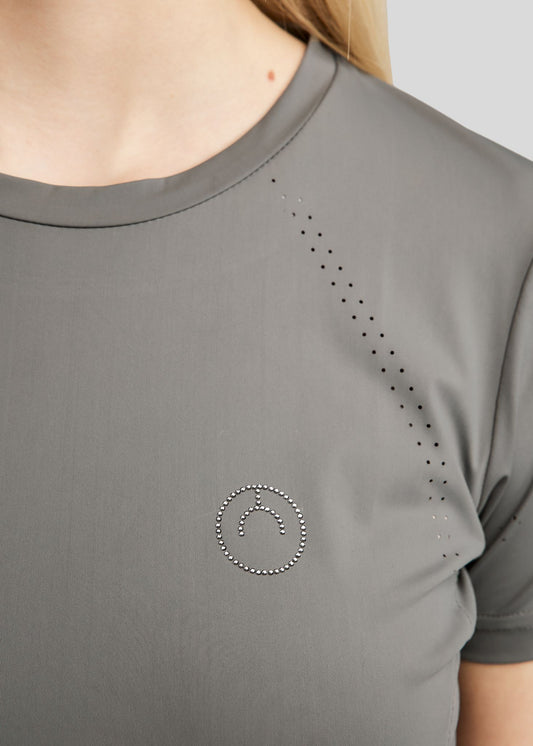 MoZike Refined camiseta laser cut - Gris