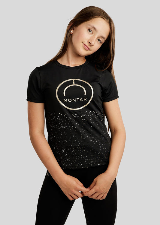 MoCille Junior camiseta con champagne print - Negro