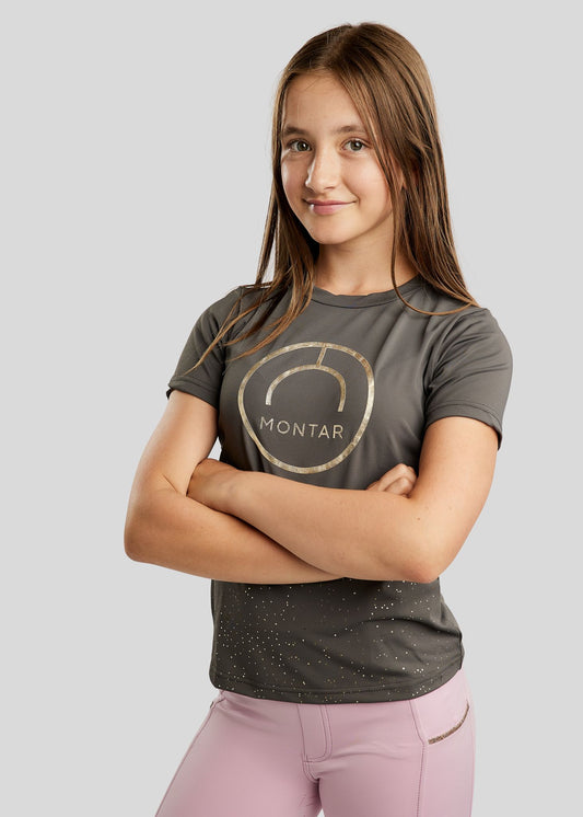 MoCille Junior camiseta con champagne print - Gris