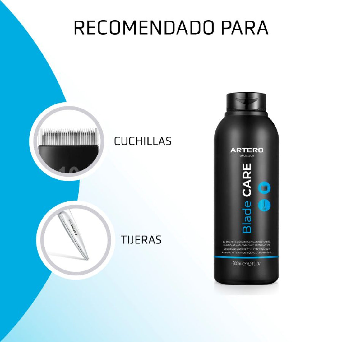Artero Blade Care - Aceite Limpiador y Lubricante para Cuchillas de Esquilar 500ml